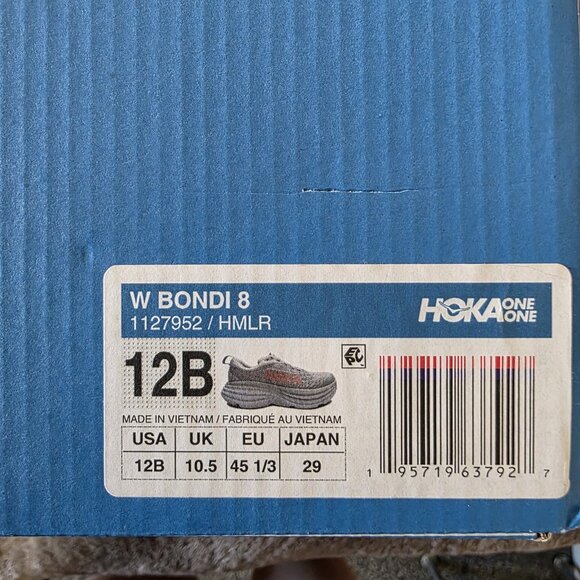 HOKA Bondi 8 Women's 12 Harbor Mist NWT Max Cushion Nurse Walking Shoe - Picture 4 of 16